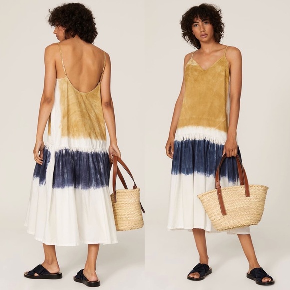 Sea New York Dresses & Skirts - Sea New York Tandi Block Dye Midi Dress 6 Tie Dye Loose Resortwear Casual